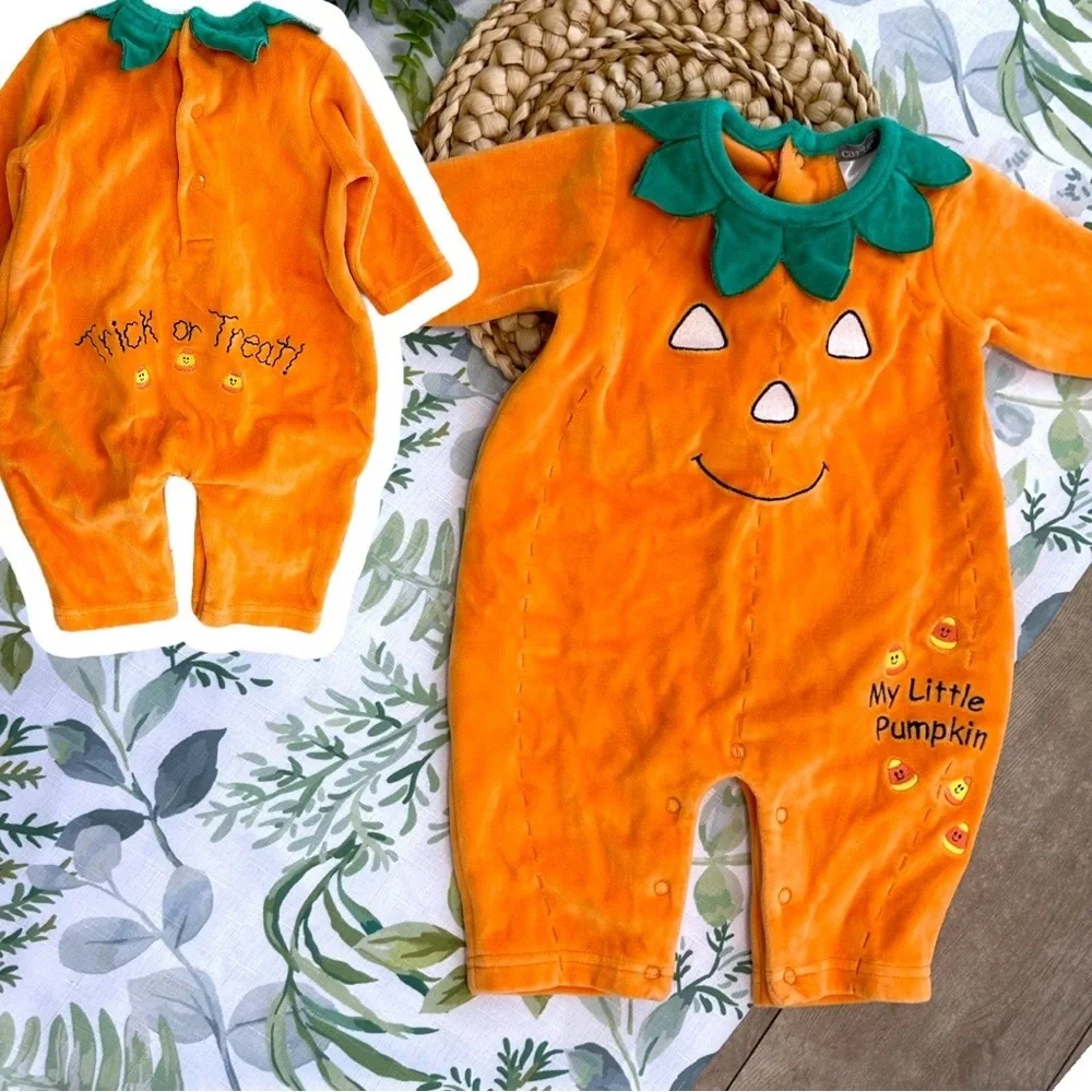 NEW Vintage Y2K Baby Halloween Costume Carter's Pumpkin Jumpsuit Costume 1 Piece - Picture 5 of 16